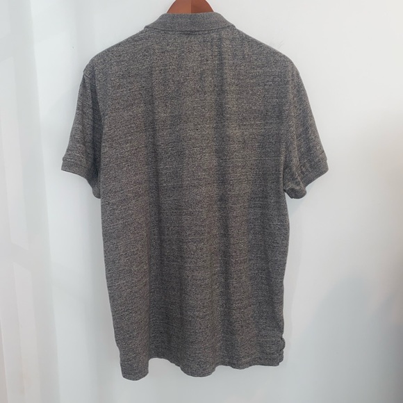 American Eagle Athletic Fit Short Sleeve Heather Gray Cotton Polo Shirt Sz XL - Picture 6 of 11